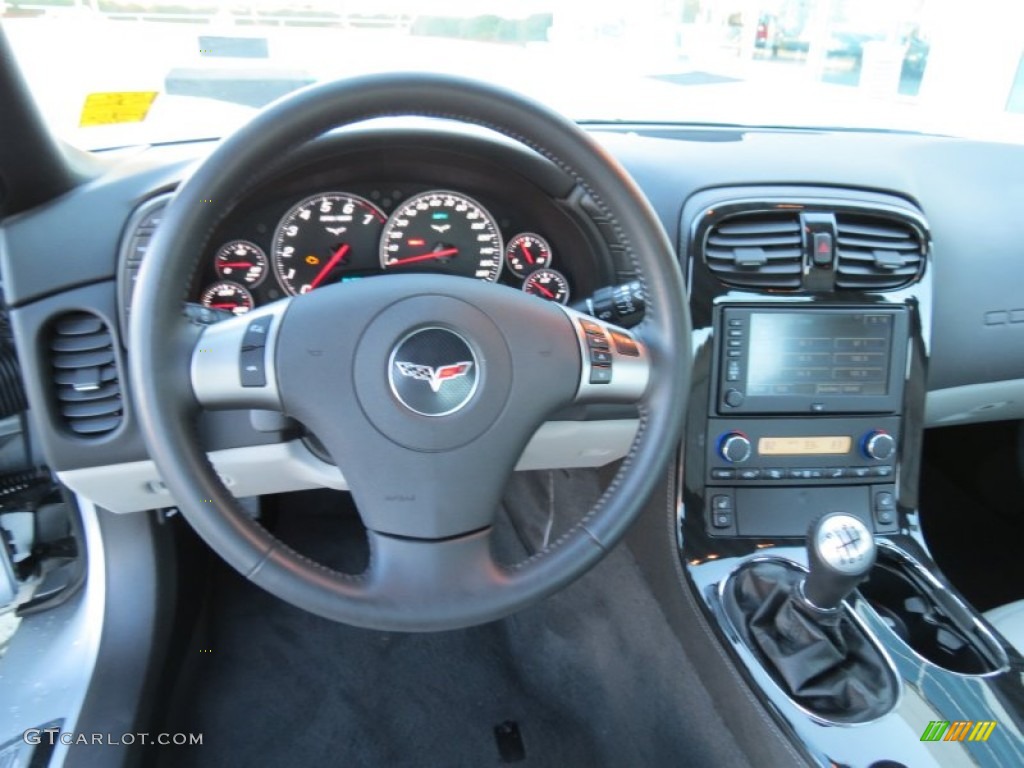 2010 Chevrolet Corvette Grand Sport Coupe Titanium Gray Steering Wheel Photo #76637622