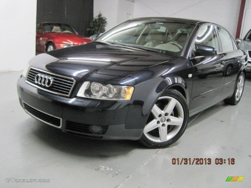 2003 A4 1.8T Sedan - Ming Blue Pearl Effect / Beige photo #1