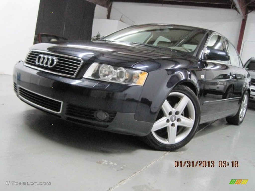2003 A4 1.8T Sedan - Ming Blue Pearl Effect / Beige photo #2