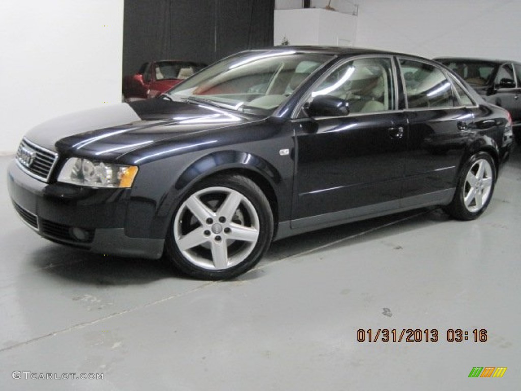 2003 A4 1.8T Sedan - Ming Blue Pearl Effect / Beige photo #3