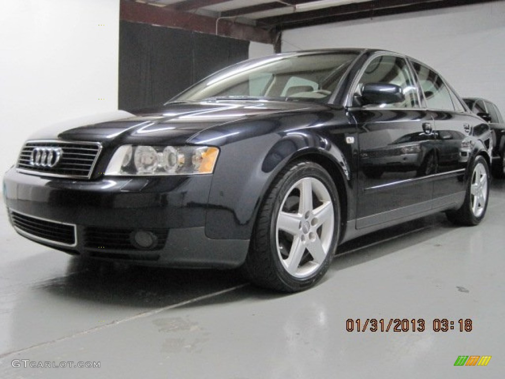 2003 A4 1.8T Sedan - Ming Blue Pearl Effect / Beige photo #9