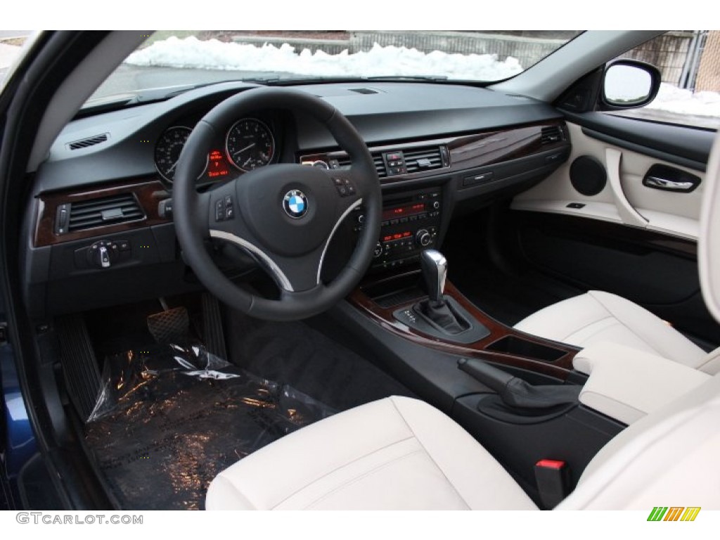 Oyster/Black Interior 2012 BMW 3 Series 328i xDrive Coupe Photo #76639380