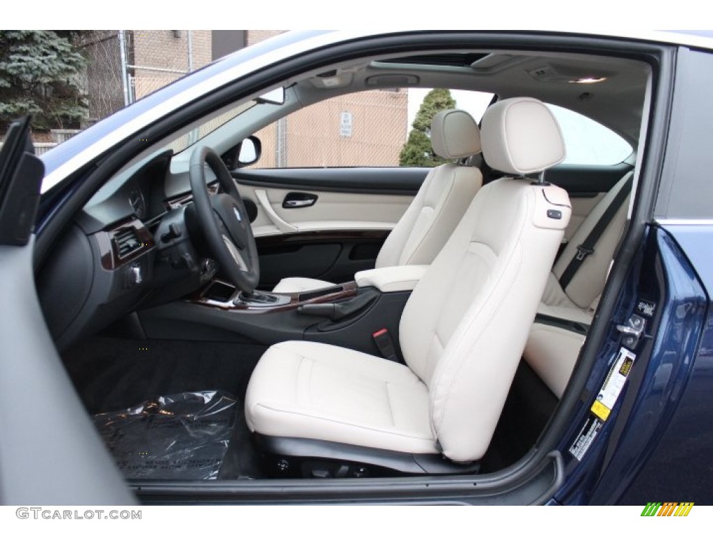 Oyster/Black Interior 2012 BMW 3 Series 328i xDrive Coupe Photo #76639401