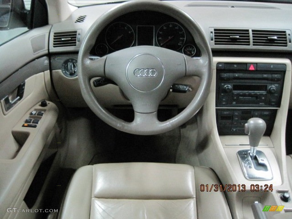 2003 A4 1.8T Sedan - Ming Blue Pearl Effect / Beige photo #24