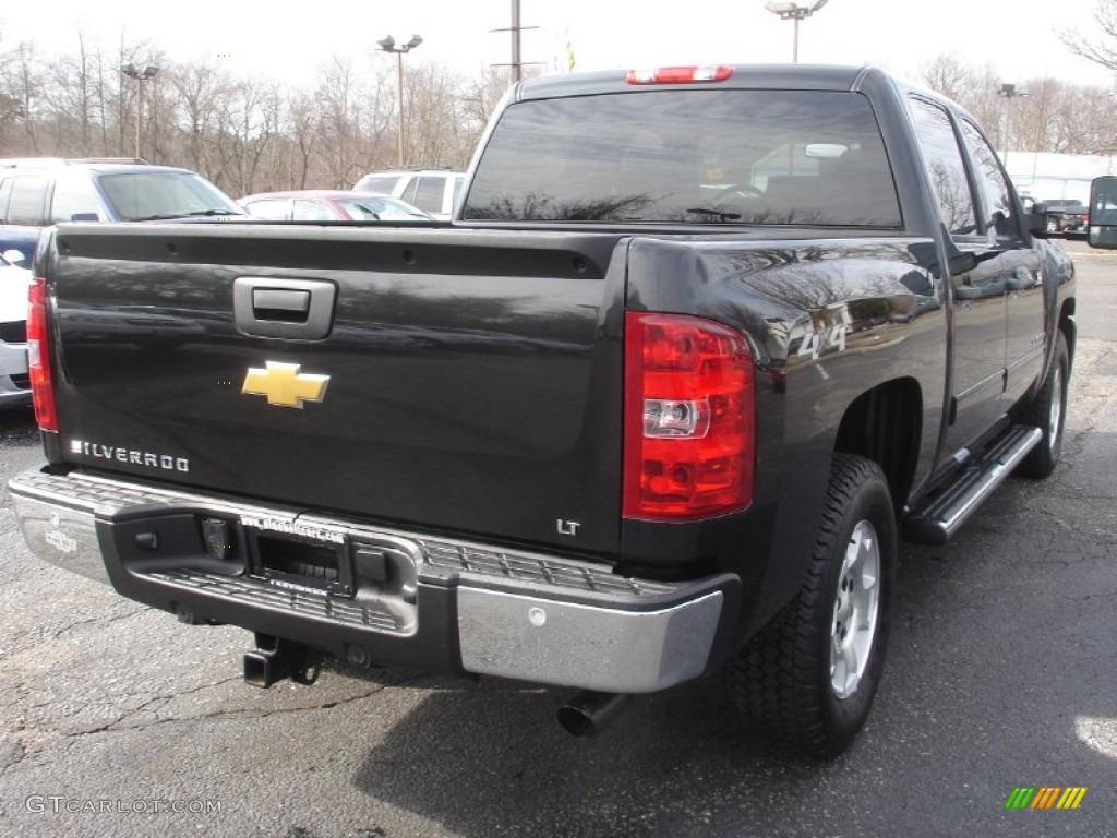 Black 2012 Chevrolet Silverado 1500 LT Crew Cab 4x4 Exterior Photo #76640076