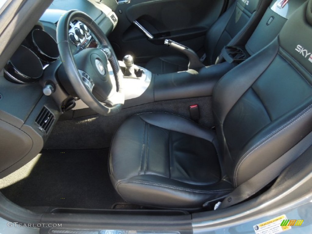 Black Interior 2007 Saturn Sky Red Line Roadster Photo #76640621
