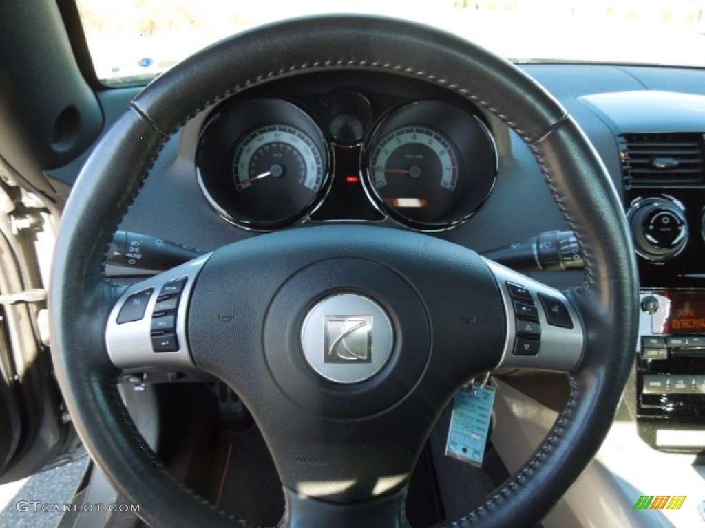 2007 Saturn Sky Red Line Roadster Black Steering Wheel Photo #76640780