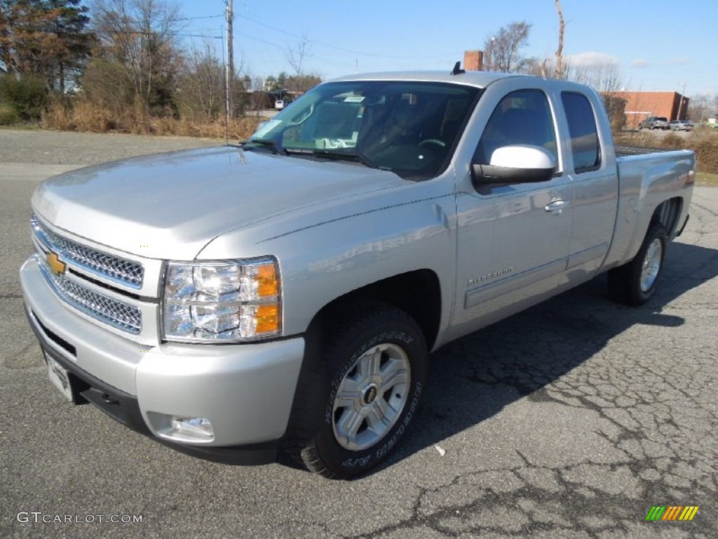 2013 Silverado 1500 LTZ Extended Cab 4x4 - Silver Ice Metallic / Ebony photo #2