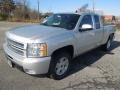 2013 Silver Ice Metallic Chevrolet Silverado 1500 LTZ Extended Cab 4x4  photo #2