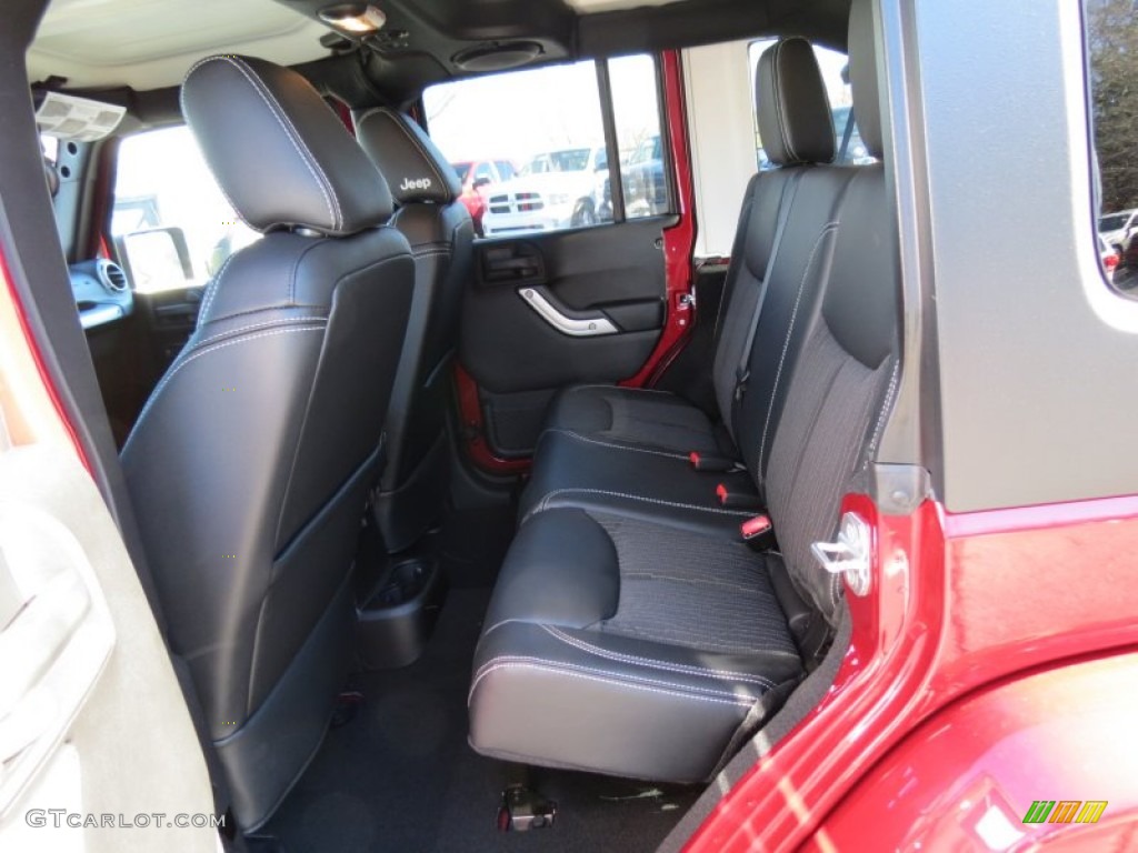 Freedom Edition Black/Silver Interior 2013 Jeep Wrangler Unlimited Oscar Mike Freedom Edition 4x4 Photo #76643218