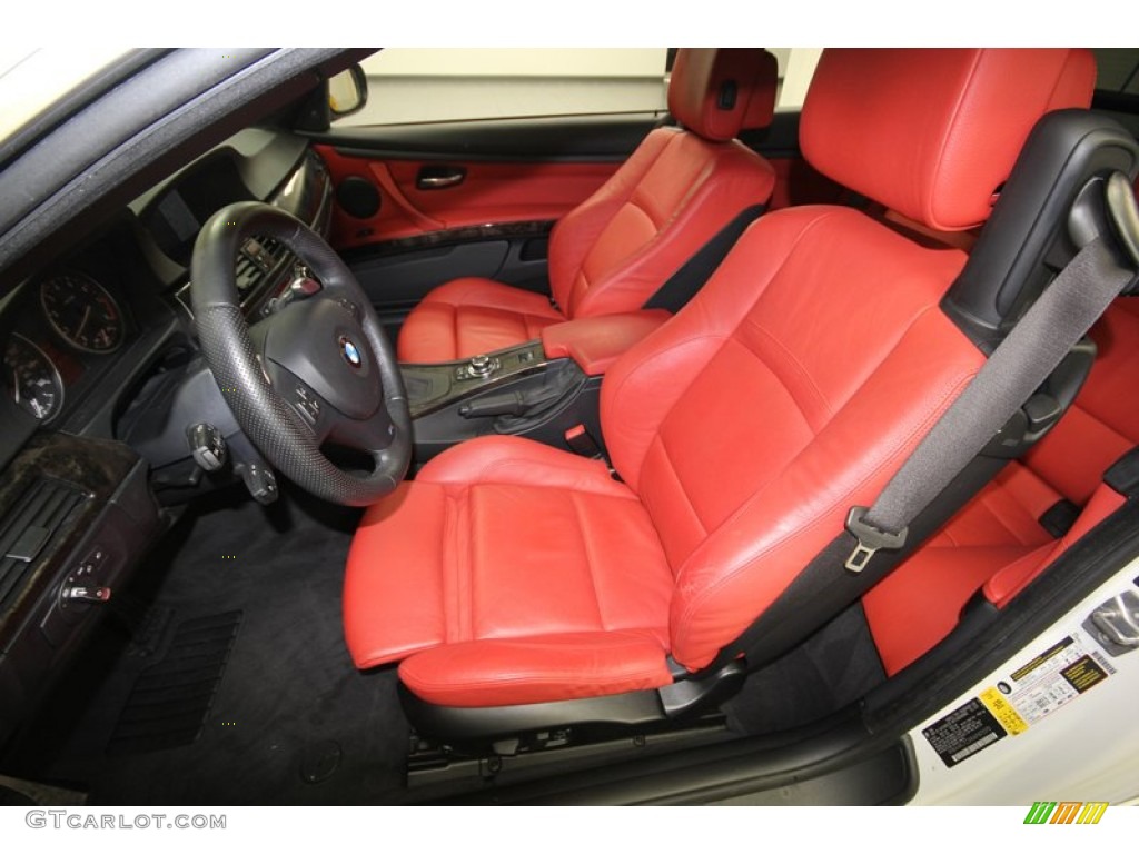Coral Red/Black Dakota Leather Interior 2010 BMW 3 Series 335i Convertible Photo #76643841
