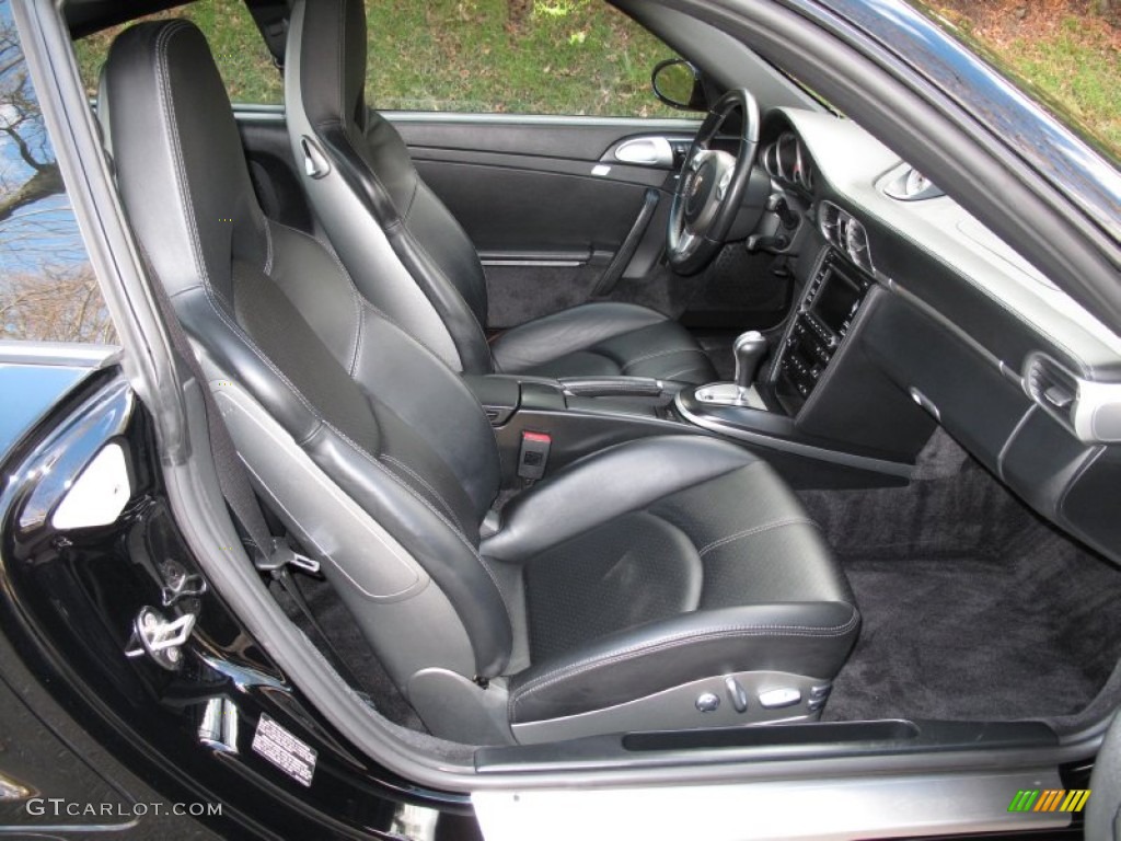 Black Interior 2009 Porsche 911 Turbo Coupe Photo #76644758