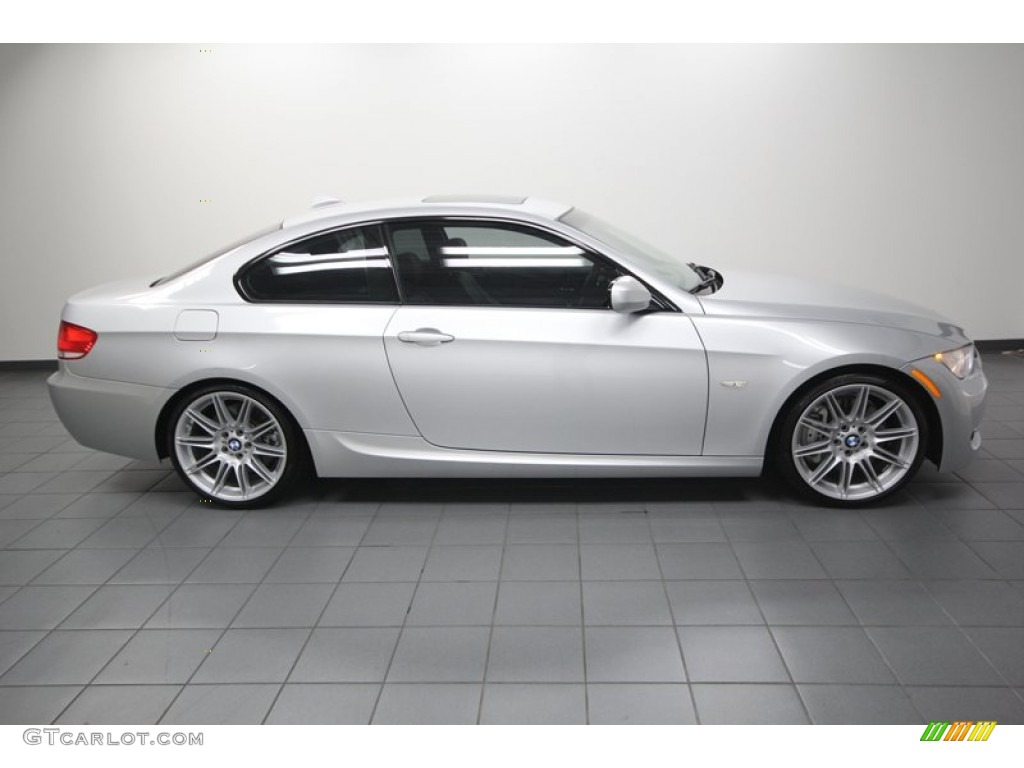 2010 3 Series 335i Coupe - Titanium Silver Metallic / Black photo #7