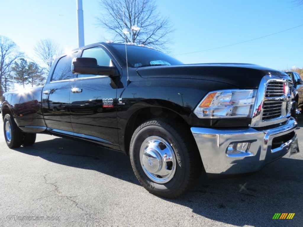 Black 2012 Dodge Ram 3500 HD Big Horn Crew Cab Dually Exterior Photo #76644906