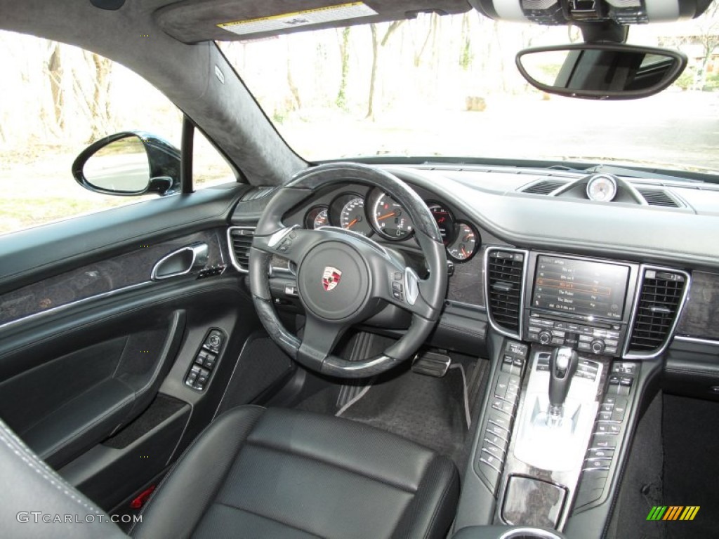 2012 Porsche Panamera Turbo S Black Dashboard Photo #76645281