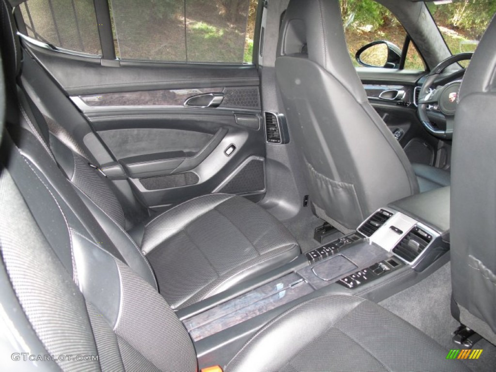 Black Interior 2012 Porsche Panamera Turbo S Photo #76645353