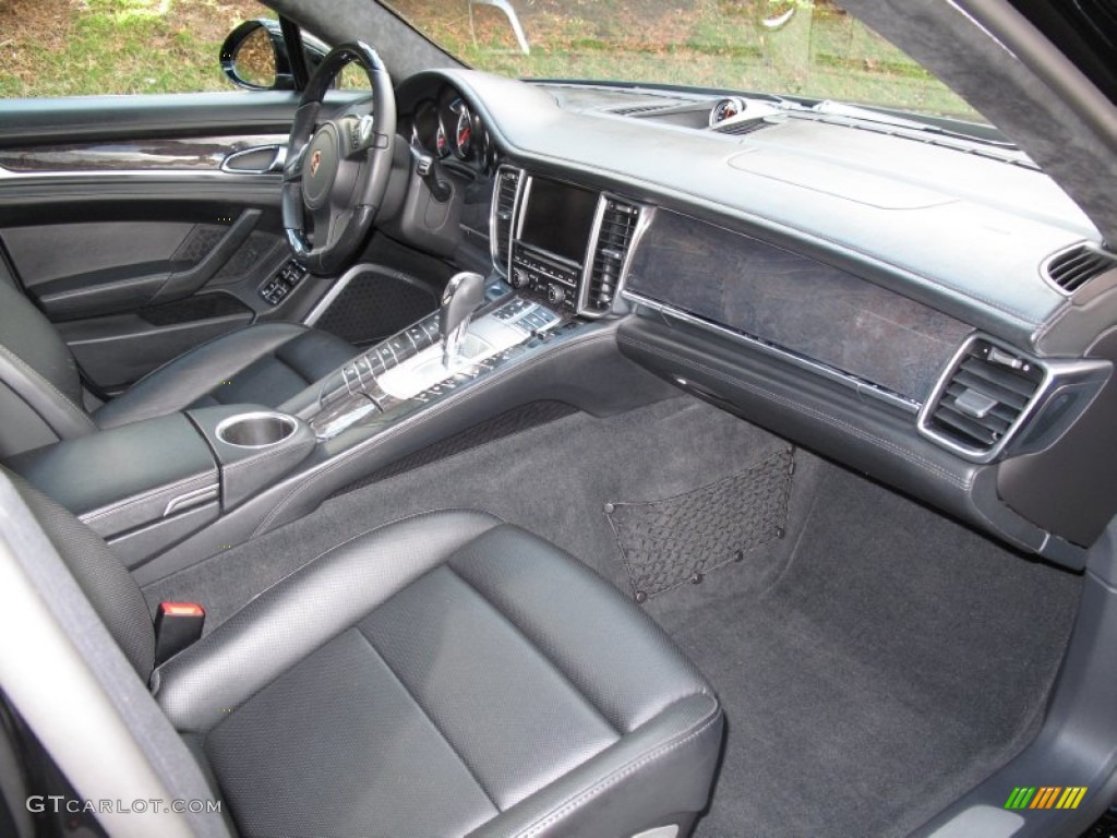 Black Interior 2012 Porsche Panamera Turbo S Photo #76645379