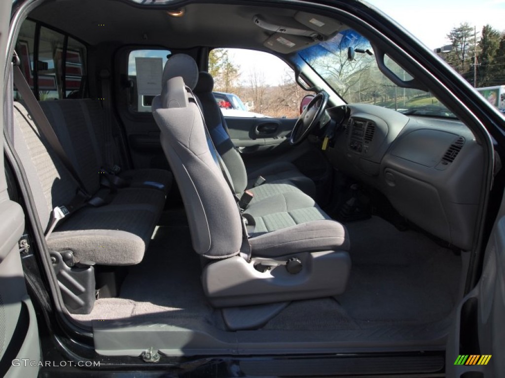 Medium Graphite Interior 2001 Ford F150 XL Sport SuperCab 4x4 Photo #76646228