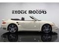 2009 Cream White Porsche 911 Turbo Cabriolet  photo #2