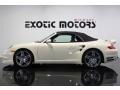 2009 Cream White Porsche 911 Turbo Cabriolet  photo #3