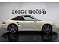 2009 Cream White Porsche 911 Turbo Cabriolet  photo #4