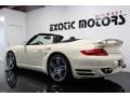 2009 Cream White Porsche 911 Turbo Cabriolet  photo #5