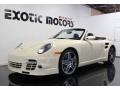 2009 Cream White Porsche 911 Turbo Cabriolet  photo #7