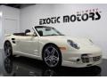 2009 Cream White Porsche 911 Turbo Cabriolet  photo #8