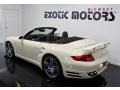 2009 Cream White Porsche 911 Turbo Cabriolet  photo #9