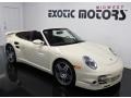 2009 Cream White Porsche 911 Turbo Cabriolet  photo #12