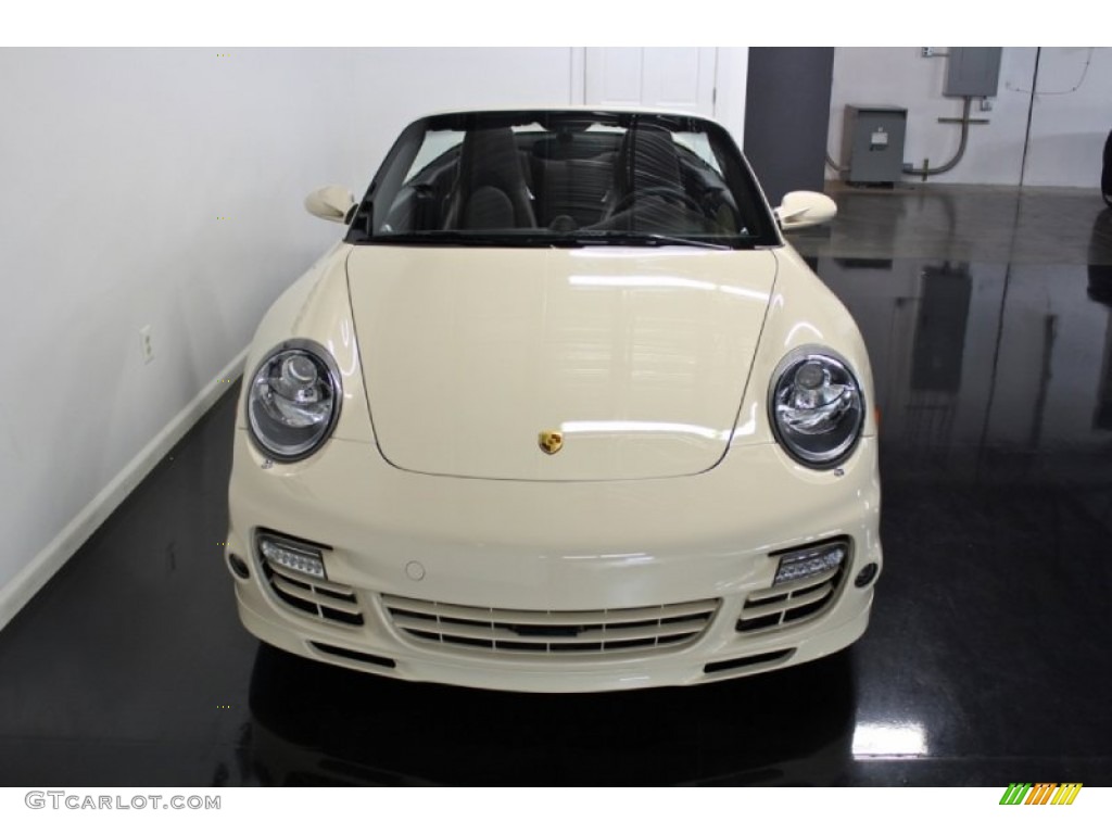2009 911 Turbo Cabriolet - Cream White / Cocoa Brown photo #15