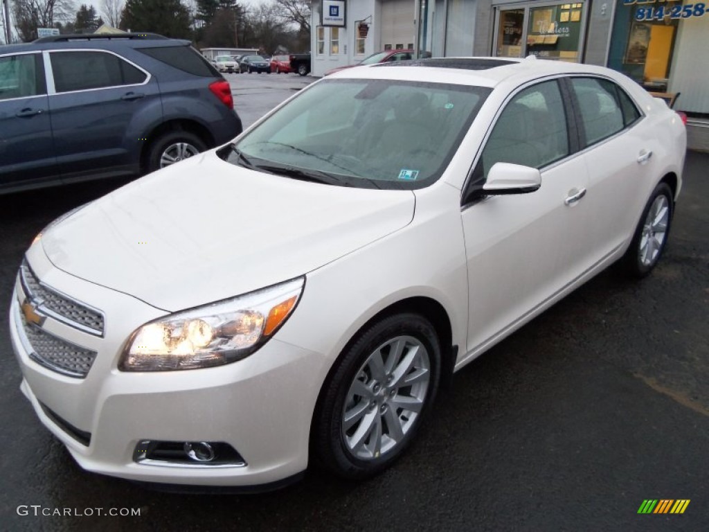 White Diamond Tricoat 2013 Chevrolet Malibu LTZ Exterior Photo #76646913