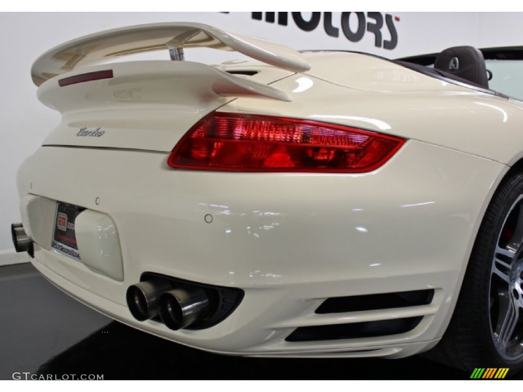 2009 911 Turbo Cabriolet - Cream White / Cocoa Brown photo #24