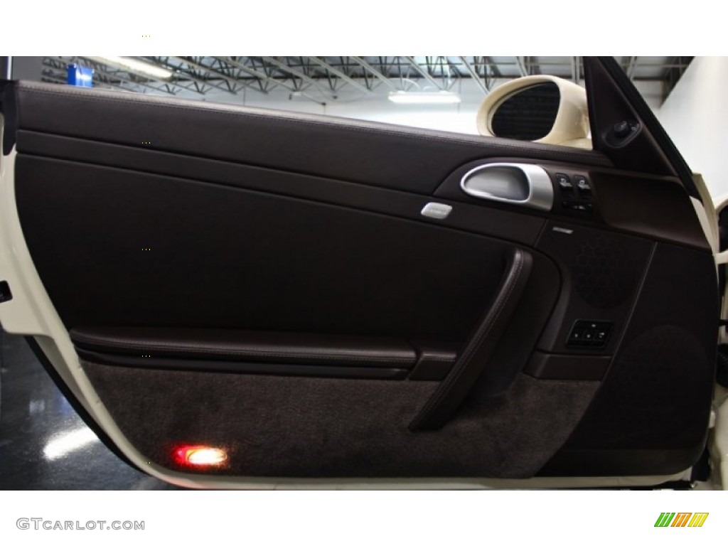 2009 Porsche 911 Turbo Cabriolet Cocoa Brown Door Panel Photo #76647106