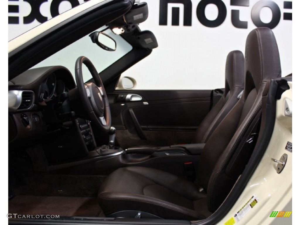 2009 911 Turbo Cabriolet - Cream White / Cocoa Brown photo #33