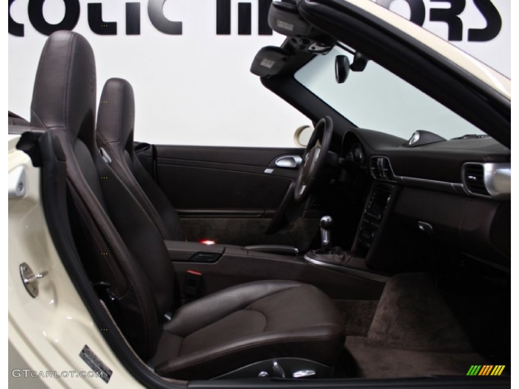 2009 911 Turbo Cabriolet - Cream White / Cocoa Brown photo #34