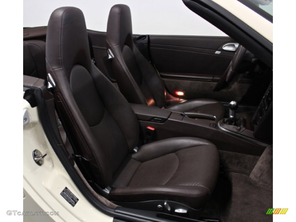 Cocoa Brown Interior 2009 Porsche 911 Turbo Cabriolet Photo #76647208