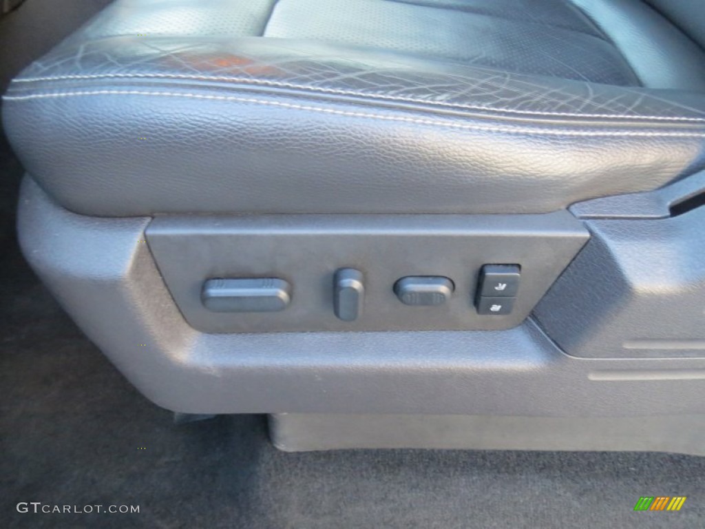 2010 F150 Lariat SuperCrew - White Platinum Metallic Tri Coat / Black photo #31