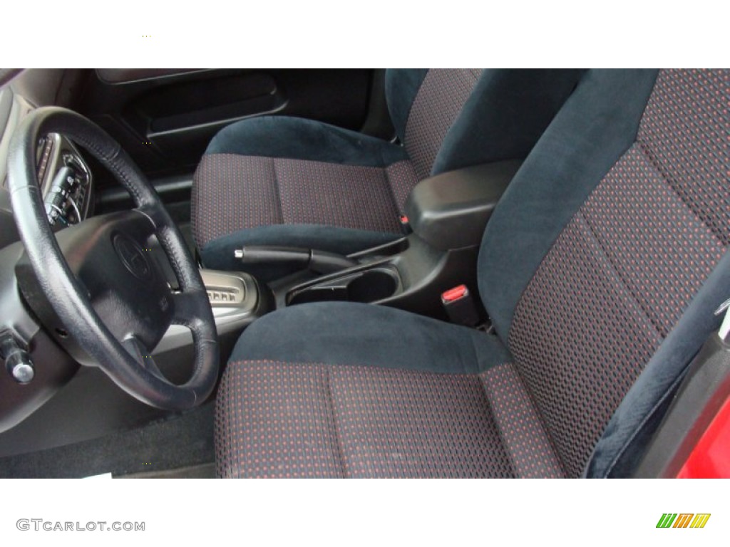 Black/Red Interior 2004 Mitsubishi Lancer RALLIART Sportback Photo #76648290