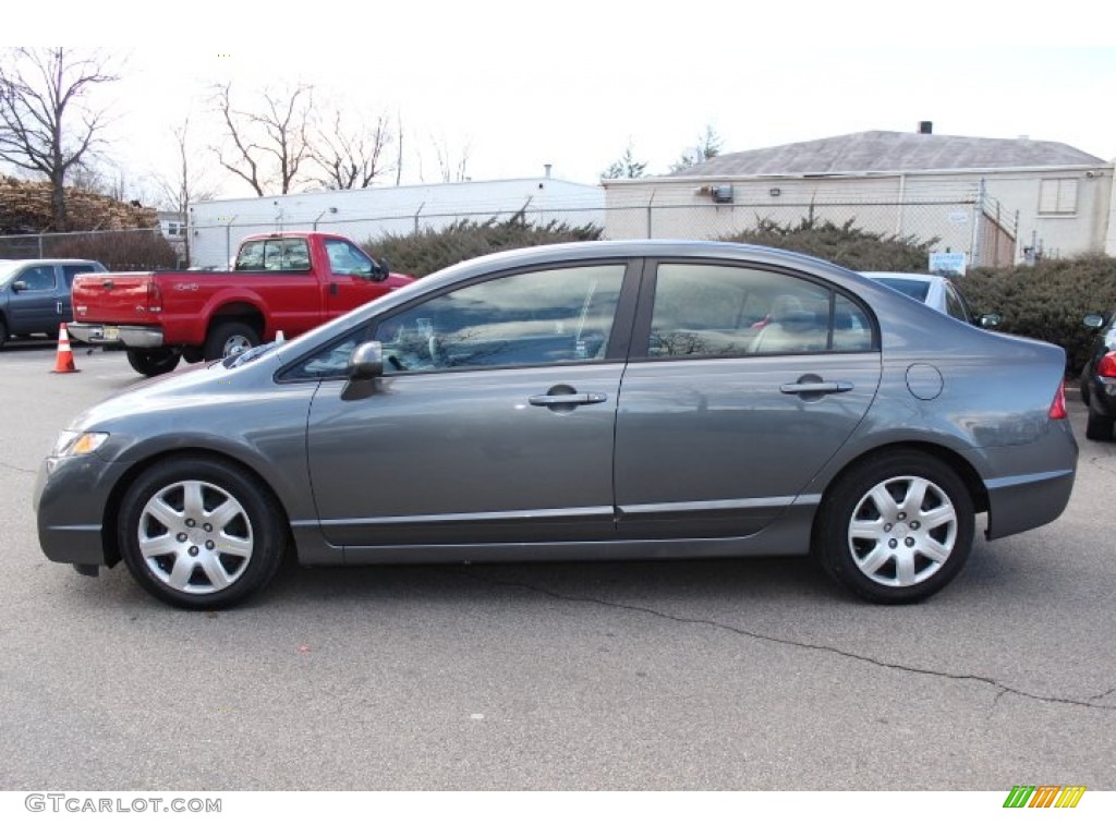 Polished Metal Metallic 2010 Honda Civic LX Sedan Exterior Photo #76649415