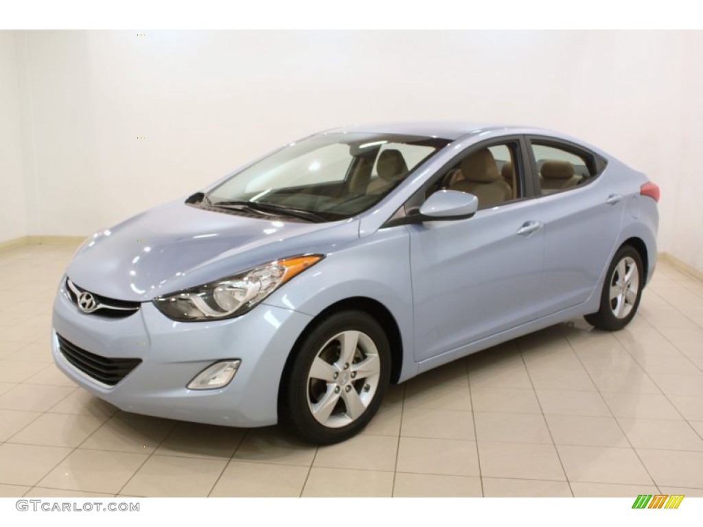 2012 Elantra GLS - Blue Sky Metallic / Beige photo #3