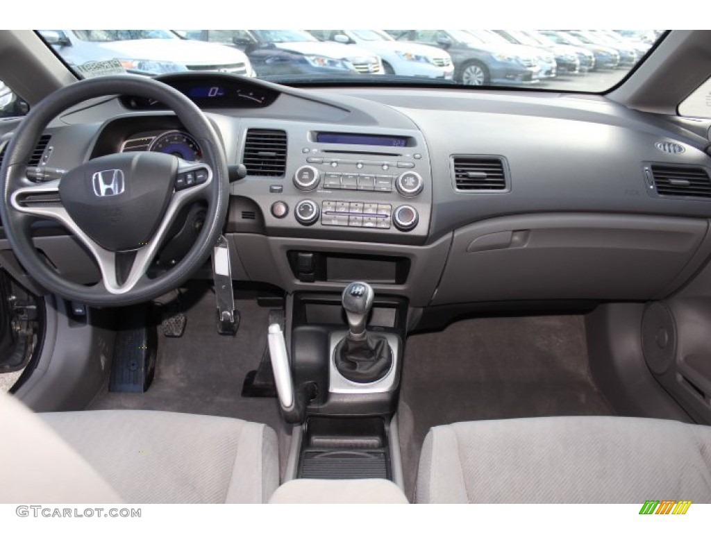 2010 Honda Civic LX Sedan Gray Dashboard Photo #76649520