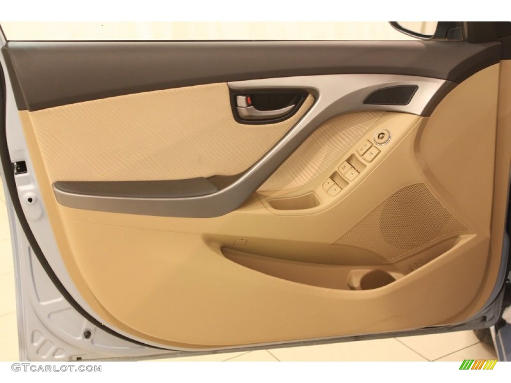 2012 Hyundai Elantra GLS Beige Door Panel Photo #76649530