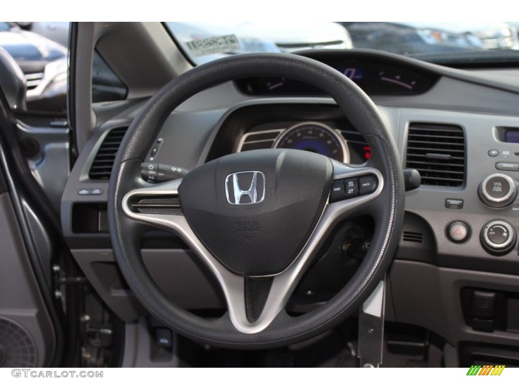 2010 Honda Civic LX Sedan Gray Steering Wheel Photo #76649581