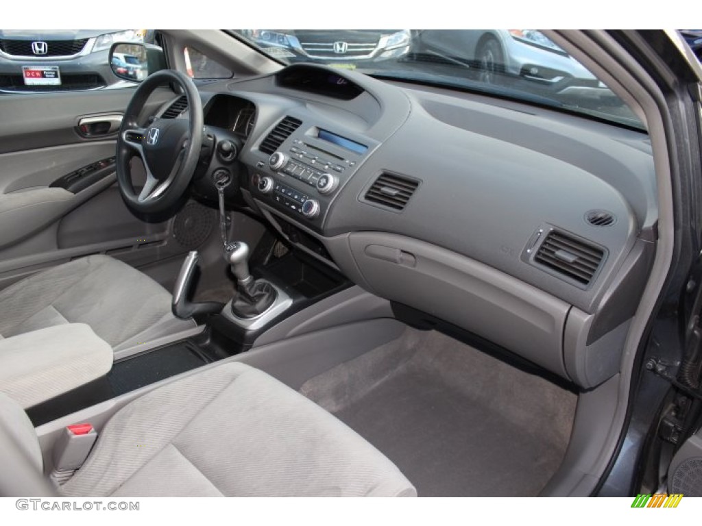 2010 Honda Civic LX Sedan Gray Dashboard Photo #76649709