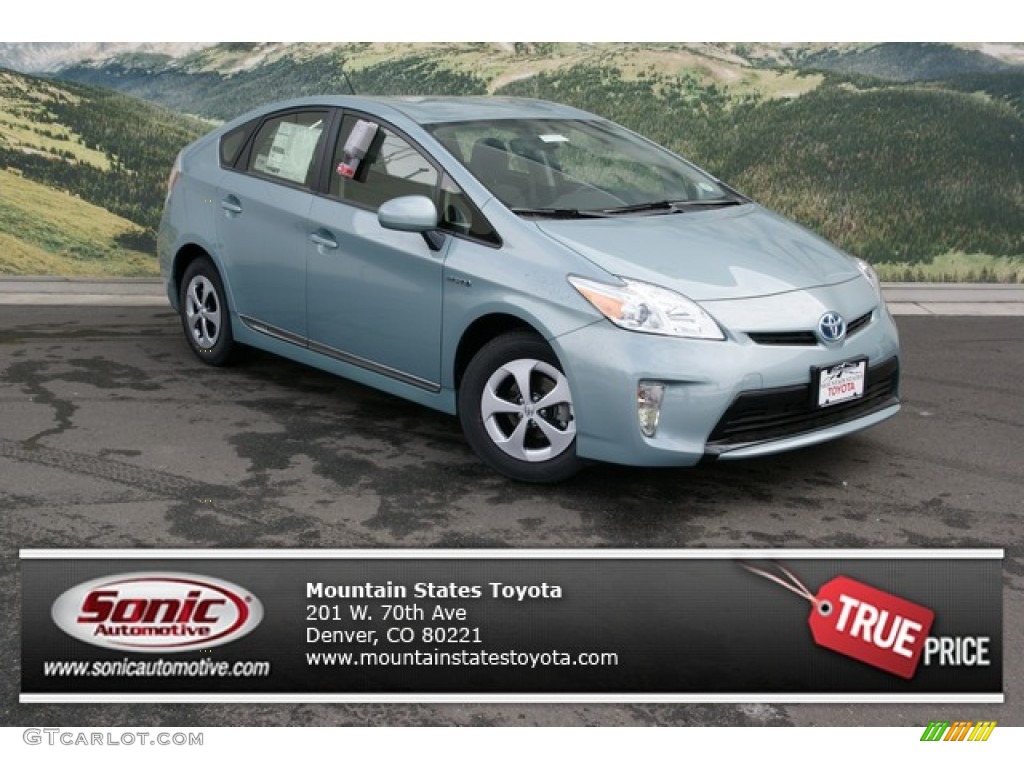 2013 Prius Two Hybrid - Sea Glass Pearl / Dark Gray photo #1