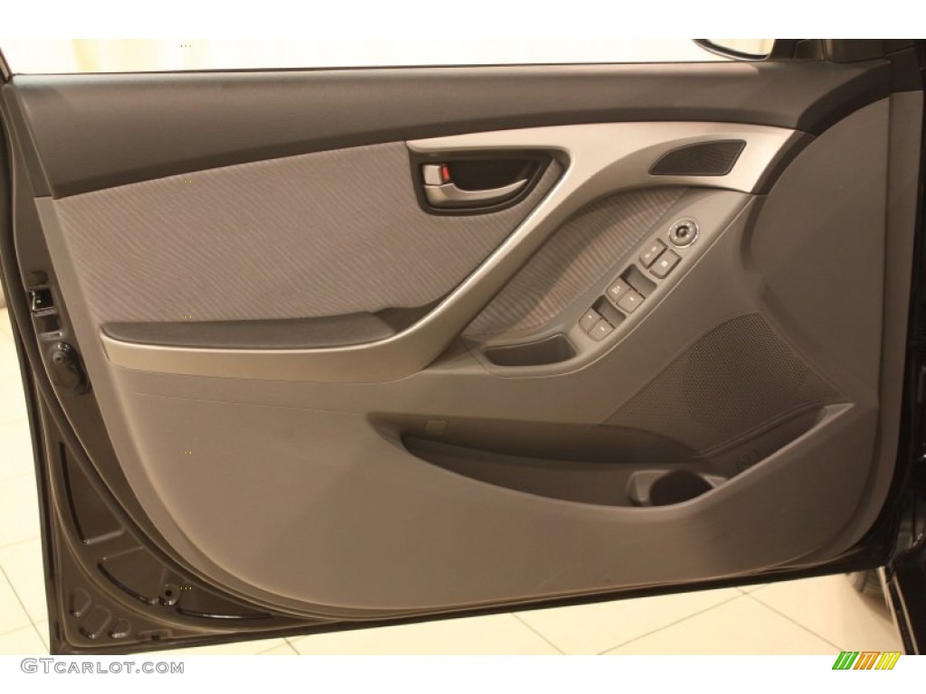 2012 Elantra GLS - Black Noir Pearl / Gray photo #4