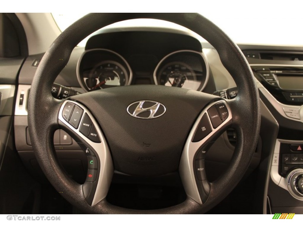 2012 Elantra GLS - Black Noir Pearl / Gray photo #6