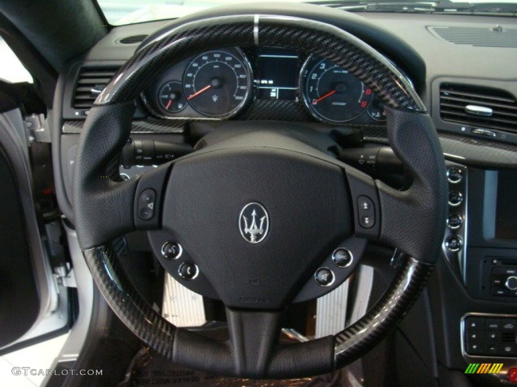 2013 Maserati GranTurismo MC Coupe Nero Steering Wheel Photo #76651362