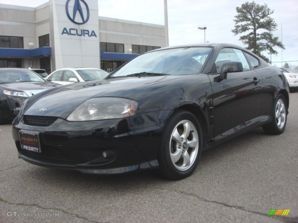 2006 Tiburon GS - Obsidian Black / Black photo #1